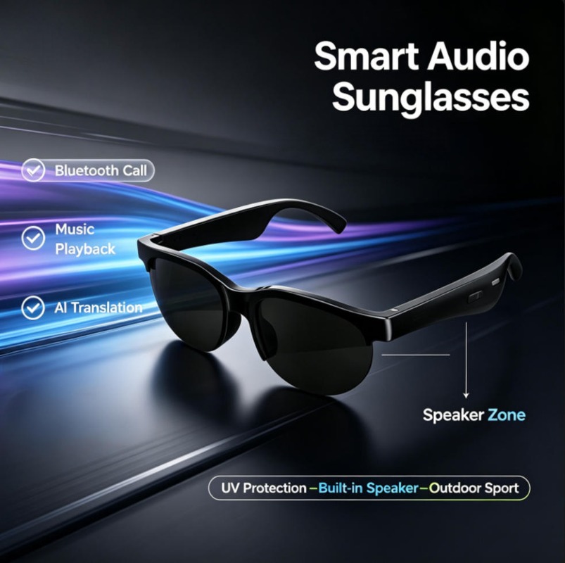 Smart Glasses Lens - نظارات شمسية ذكية مع ميزة الاتصال
