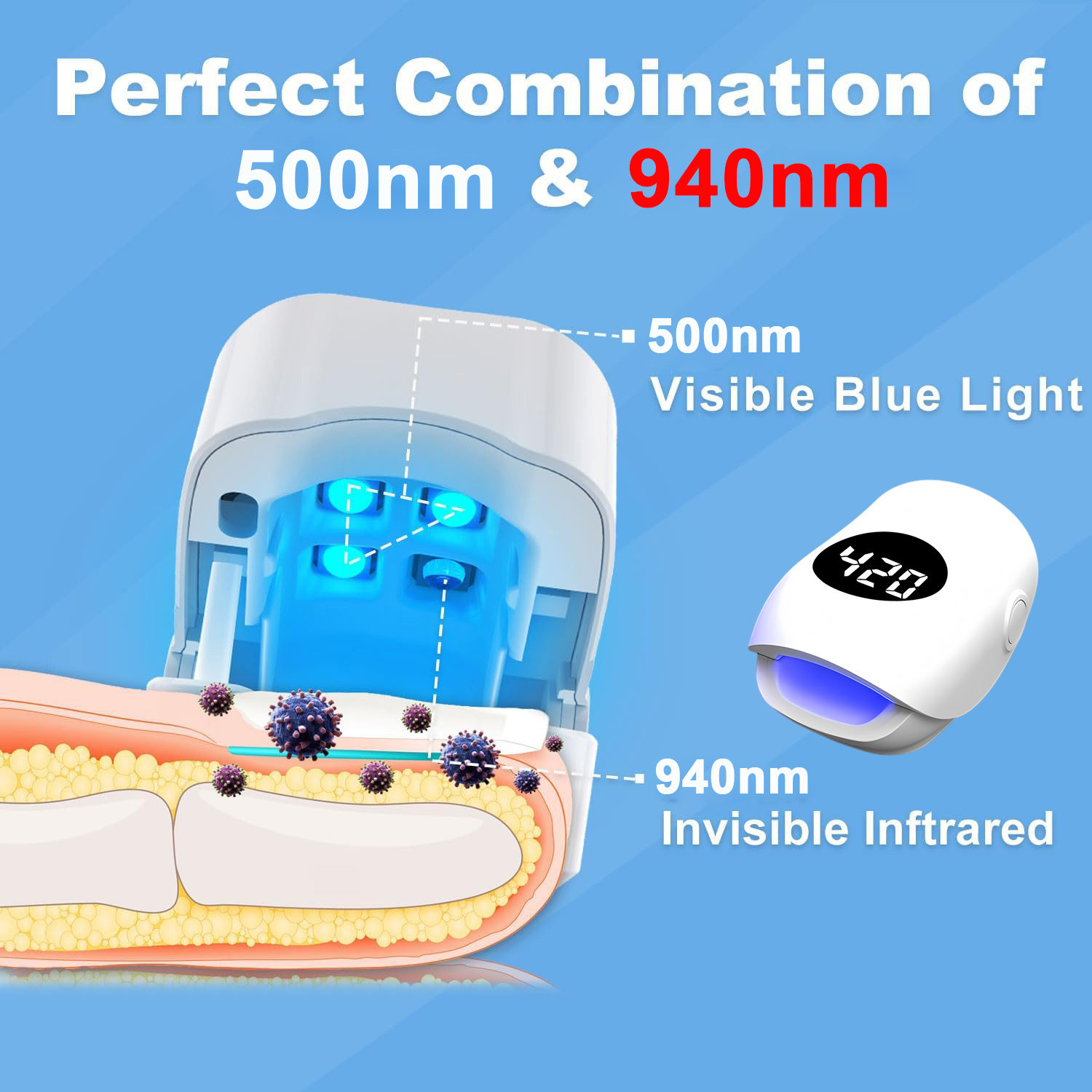 جهاز علاج فطريات الأظافر بشحن  - مراجعة Galvanic Skin Sensor وسعره